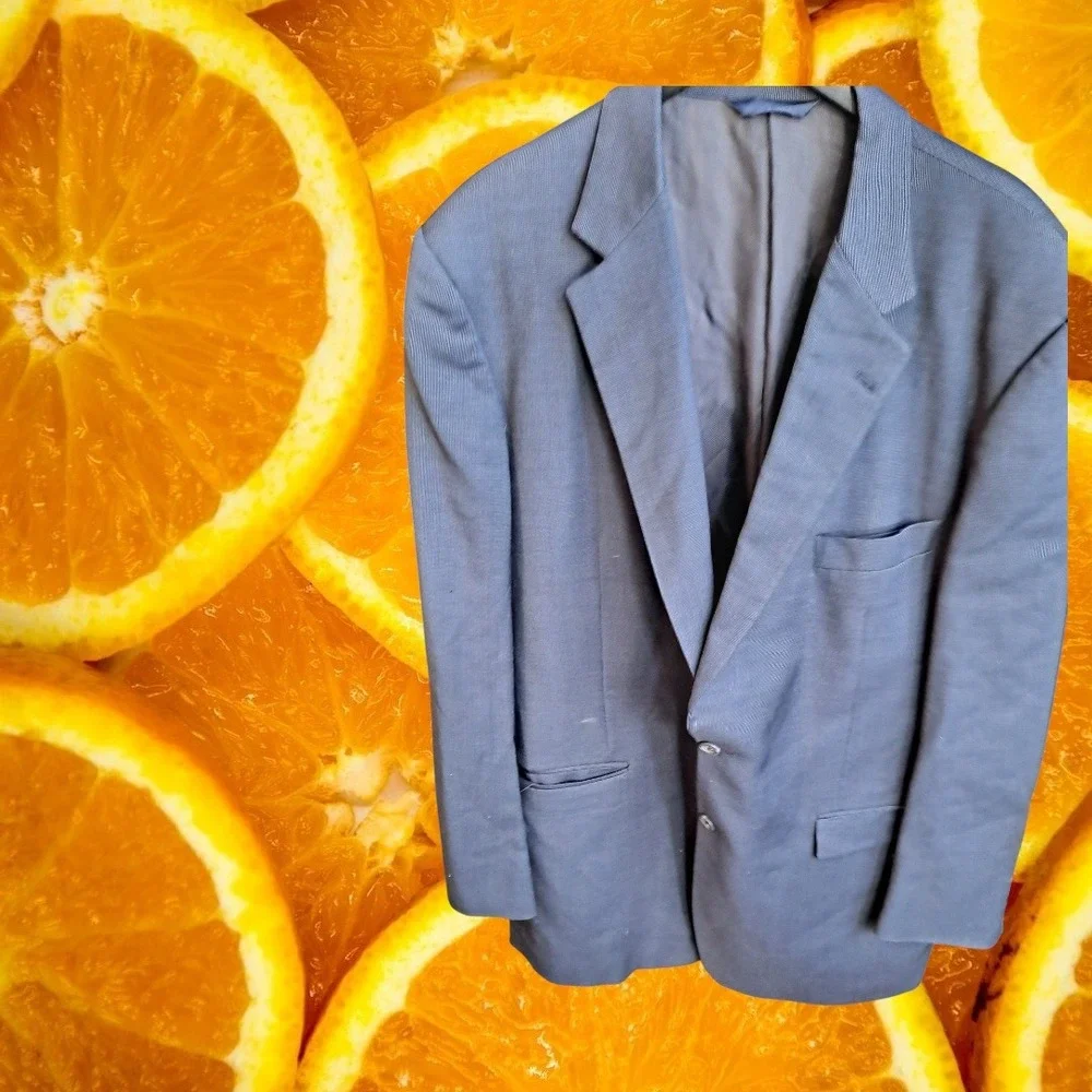 Burberry London Men's 46 Long‎ Wool Sport Coat Blazer Jacket Navy
